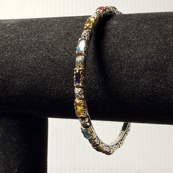 Konstantino Silver Bracelet with Multicolor Gemstones - Picture 9 of 11